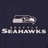 Seattle Seahawks JH Design Women's Embroidered Logo All-Wool Jacket - College Navy - J.H. Sports Jackets