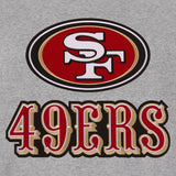 San Francisco 49ers Two-Tone Reversible Fleece Jacket - Gray/Black - J.H. Sports Jackets
