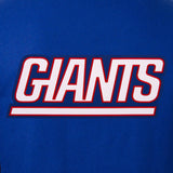 New York Giants JH Design Women's Embroidered Logo All-Wool Jacket - Royal - J.H. Sports Jackets