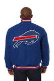 Buffalo Bills JH Design Wool Handmade Full-Snap Jacket - Royal - J.H. Sports Jackets