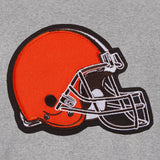 Cleveland Browns Two-Tone Reversible Fleece Jacket - Gray/Black - J.H. Sports Jackets