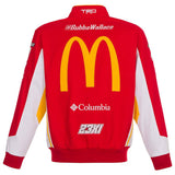 Nascar Bubba Wallace McDonald Twill Jacket JH Design Red-White - J.H. Sports Jackets