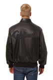 St. Louis Cardinals Full Leather Jacket - Black/Black - J.H. Sports Jackets