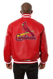 St. Louis Cardinals Full Leather Jacket - Red - J.H. Sports Jackets