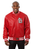 St. Louis Cardinals Full Leather Jacket - Red - J.H. Sports Jackets