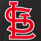 St. Louis Cardinals JH Design Reversible Women Fleece Jacket - Black - J.H. Sports Jackets