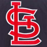 St. Louis Cardinals JH Design Lightweight Nylon Bomber Jacket – Navy - J.H. Sports Jackets