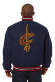 Cleveland Cavaliers Embroidered Handmade Wool Jacket - Navy - J.H. Sports Jackets