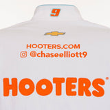 Chase Elliott Jacket - Hooters Twill Uniform White/Orange - JH Design - J.H. Sports Jackets