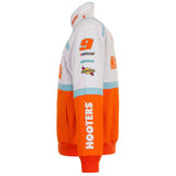 Chase Elliott Jacket - Hooters Twill Uniform White/Orange - JH Design - J.H. Sports Jackets