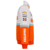 Chase Elliott Jacket - Hooters Twill Uniform White/Orange - JH Design - J.H. Sports Jackets