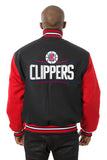Los Angeles Clippers Handmade Domestic Wool Jacket-Black/Red - J.H. Sports Jackets