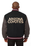 Arizona Coyotes Handmade All Wool Two-Tone Jacket - Black/Grey - J.H. Sports Jackets