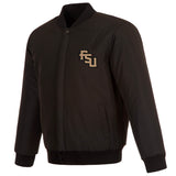 Florida State Seminoles Reversible Wool Jacket - Black - J.H. Sports Jackets