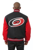 Carolina Hurricanes Handmade All Wool Two-Tone Jacket - Black/Red - J.H. Sports Jackets