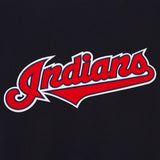 Cleveland Indians Reversible Wool Jacket Embroidered Logos  JH Design  - Navy - J.H. Sports Jackets