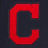 Cleveland Indians Reversible Wool Jacket Embroidered Logos  JH Design  - Navy - J.H. Sports Jackets