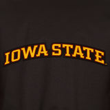 Iowa State Cyclones Poly Twill Varsity Jacket - Black - J.H. Sports Jackets