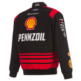 2024 Joey Logano JH Design NASCAR Pennzoil Black Full-Snap Jacket - J.H. Sports Jackets