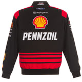 2024 Joey Logano JH Design NASCAR Pennzoil Black Full-Snap Jacket - J.H. Sports Jackets