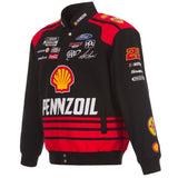 2024 Joey Logano JH Design NASCAR Pennzoil Black Full-Snap Jacket - J.H. Sports Jackets