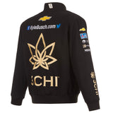 Nascar Kyle Busch JH Design 3Chi Cotton Twill Uniform Full Snap Jacket-Black - J.H. Sports Jackets