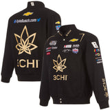 Nascar Kyle Busch JH Design 3Chi Cotton Twill Uniform Full Snap Jacket-Black - J.H. Sports Jackets