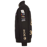 Nascar Kyle Busch JH Design 3Chi Cotton Twill Uniform Full Snap Jacket-Black - J.H. Sports Jackets