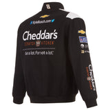 Nascar Kyle Busch JH Design Cheddar's Cotton Twill Uniform Full Snap Jacket-Black - J.H. Sports Jackets
