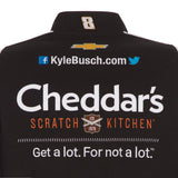 Nascar Kyle Busch JH Design Cheddar's Cotton Twill Uniform Full Snap Jacket-Black - J.H. Sports Jackets