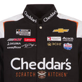 Nascar Kyle Busch JH Design Cheddar's Cotton Twill Uniform Full Snap Jacket-Black - J.H. Sports Jackets
