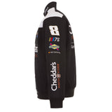 Nascar Kyle Busch JH Design Cheddar's Cotton Twill Uniform Full Snap Jacket-Black - J.H. Sports Jackets