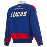 2025 Kyle Busch Lucas Oil  Uniform Full-Snap Jacket-Royal - J.H. Sports Jackets