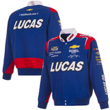 2025 Kyle Busch Lucas Oil  Uniform Full-Snap Jacket-Royal - J.H. Sports Jackets