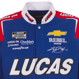 2025 Kyle Busch Lucas Oil  Uniform Full-Snap Jacket-Royal - J.H. Sports Jackets