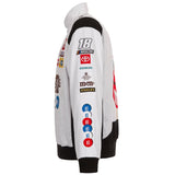 Authentic  Kyle Busch M&Ms Full-Snap Twill Uniform Jacket - White JH Design - J.H. Sports Jackets