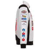 Authentic  Kyle Busch M&Ms Full-Snap Twill Uniform Jacket - White JH Design - J.H. Sports Jackets