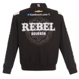 2024 Kyle Busch JH Design NASCAR Black Full-Snap Jacket - J.H. Sports Jackets