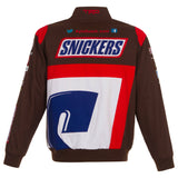 Authentic  Kyle Busch Brown Snickers Full-Snap Twill Uniform Jacket JH Design - J.H. Sports Jackets