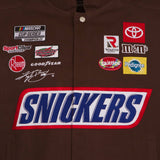 Authentic  Kyle Busch Brown Snickers Full-Snap Twill Uniform Jacket JH Design - J.H. Sports Jackets