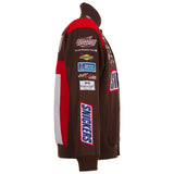 Authentic  Kyle Busch Brown Snickers Full-Snap Twill Uniform Jacket JH Design - J.H. Sports Jackets