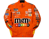 Kyle Busch M&Ms Full-Snap Twill Uniform Jacket - Orange - J.H. Sports Jackets