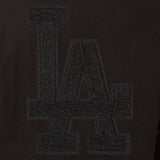 Los Angeles Dodgers Women's Embroidered Logo All-Wool Jacket - Black - J.H. Sports Jackets