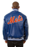 New York Mets Full Leather Jacket - Royal - J.H. Sports Jackets