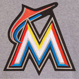Miami Marlins JH Design Two-Tone Reversible Fleece Jacket - Gray/Black - J.H. Sports Jackets