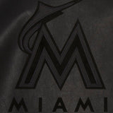 Miami Marlins Full Leather Jacket - Black/Black - J.H. Sports Jackets