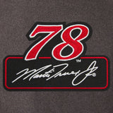 Martin Truex Jr. Wool & Leather Varsity Jacket - Charcoal/Black - J.H. Sports Jackets