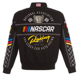 2024 Nascar JH Design Black Uniform Full-Snap Jacket - J.H. Sports Jackets