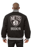 Brooklyn Nets  Embroidered Handmade Wool Jacket - Black - J.H. Sports Jackets