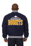 Denver Nuggets Embroidered Handmade Wool Jacket - Navy - J.H. Sports Jackets